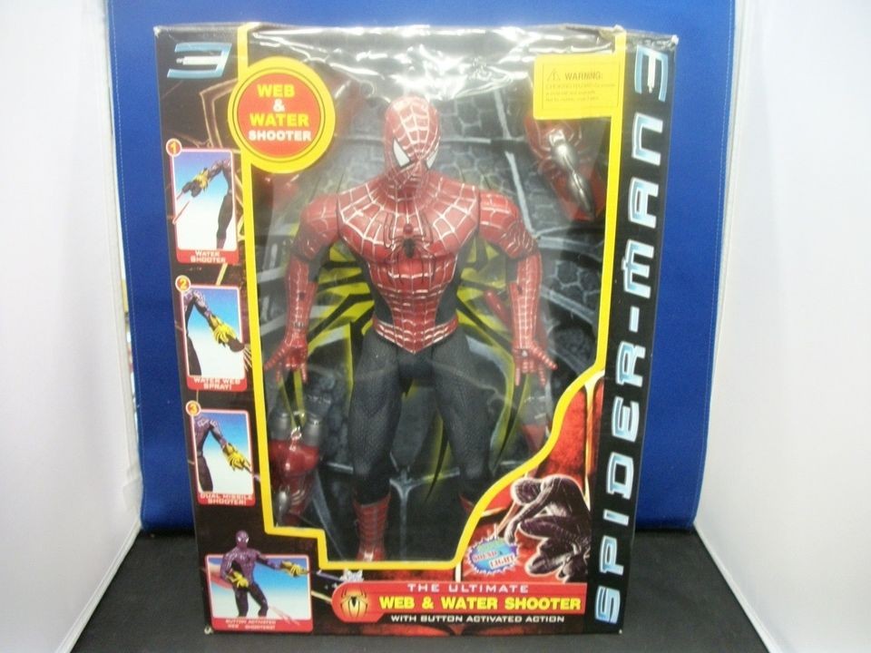 SPIDER MAN 3 WEB AND WATER SHOOTER POSEABLE FIGURE