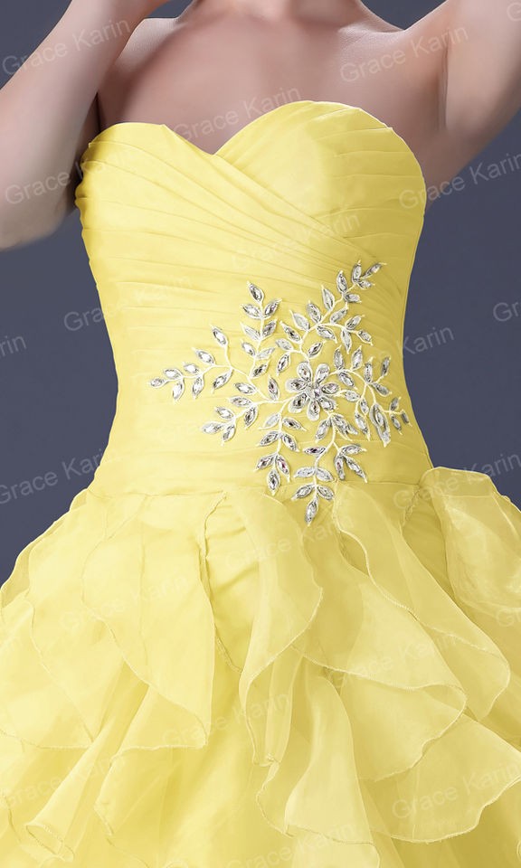 yellow prom dress in Womens Clothing