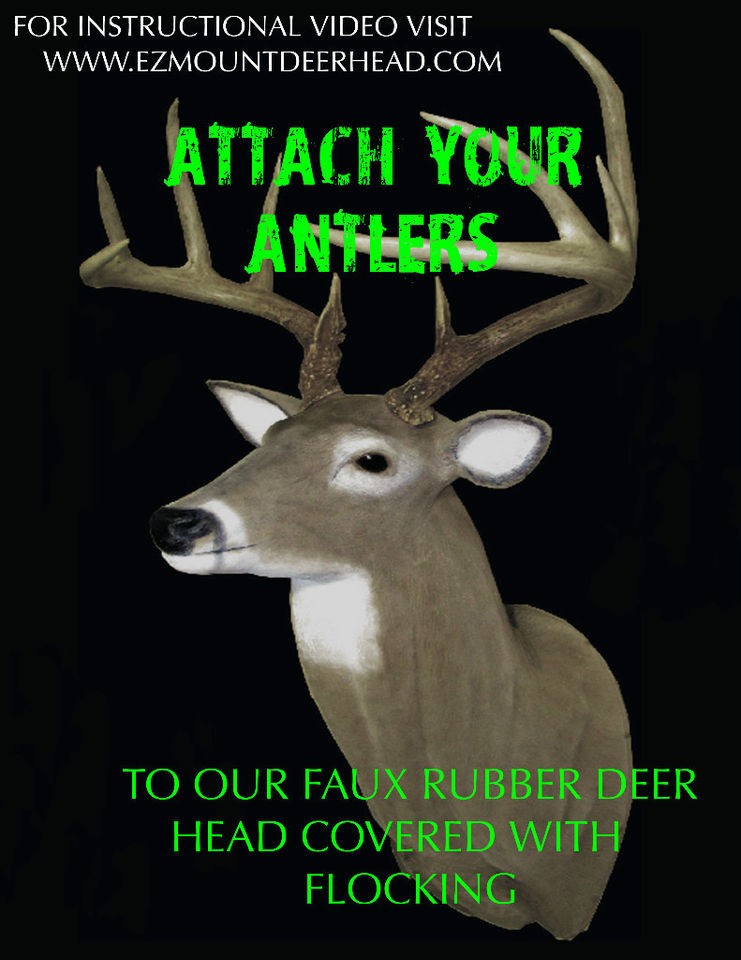 EZ MOUNT DEER HEAD DO IT YOURSELF FAUX RUBBER DEER HEAD MOUNTING KIT on