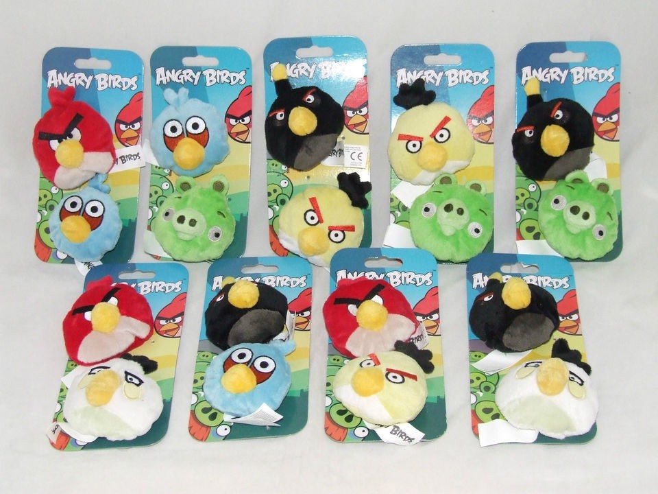 ANGRY BIRDS PLUSH BEAN BAGS 2 PACK   CHOICE OF 9 PACKS   NEW