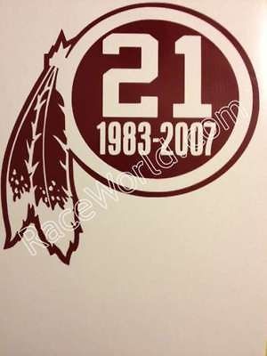 Sean Taylor #21 Washington Redskins Vinyl Sticker Decal burgandy