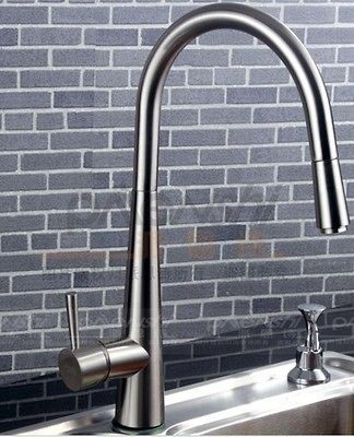 kitchen faucet pull out sink faucet mixer tap brushed nickel single 