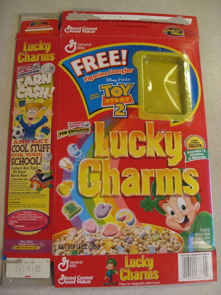 General Mills Lucky Charms Toy Story 2 Empty Box 2000