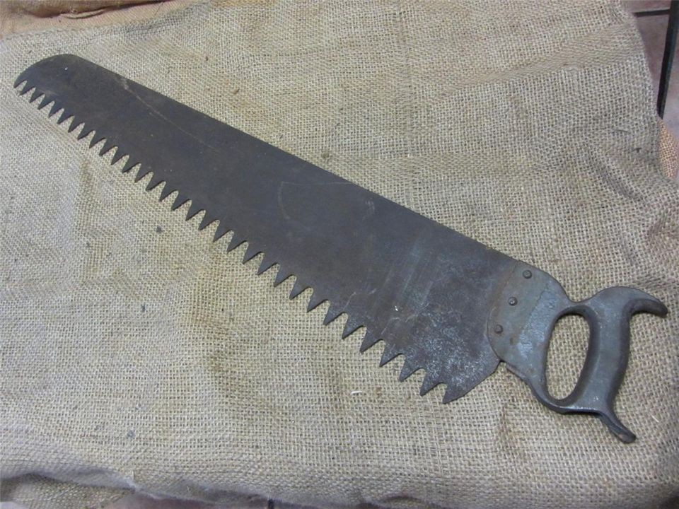 Vintage Ice Saw Antique Saws Old Tool Iron Snow Fish Fishing Iron 