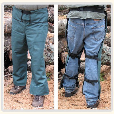 Chain Saw Safety Chaps,Apron Style,40 Length,Color Green,OSHA Ans​i 