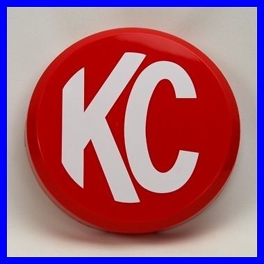 KC HiLites Light Cover   6 Round Red w/ White KC Hard (ea)