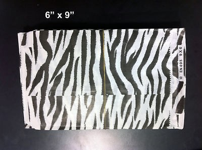 ZEBRA DESIGN PAPER GIFT BAG SIZE D 50PCS