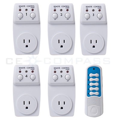 Wireless Remote Control AC Electrical Power Outlet Plug Switch