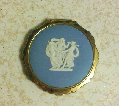 Wedgwood & Stratton Jasper 3 Graces Compact w/ Beveled Mirror