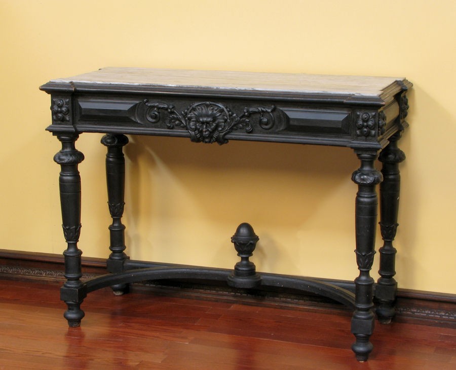 180150  ANTIQUE ITALIAN RENAISSANCE MARBLE TOP CONSOLE