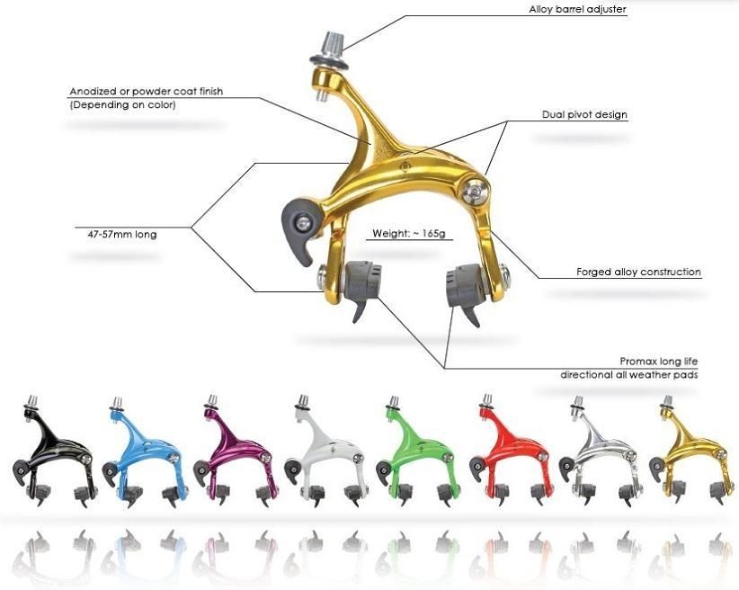 Origin 8 Pro Pulsion Classic Front Dual Pivot Brake Caliper Long Reach 