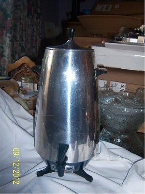 Mirro Matic 35C Aluminum Urn shaped vintage percolator USA