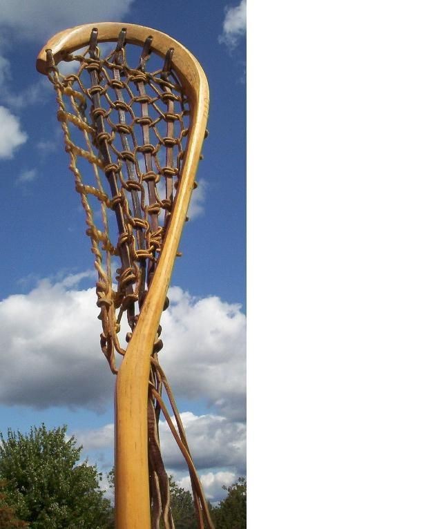 Vintage Wooden LACROSSE STICK MOHAWK INDIAN GREAT