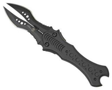 Double Blade Goth Batman Knife Tom Anderson Devil Ray Folding Pocket 