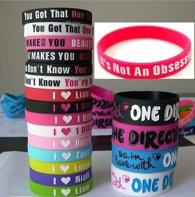 LOVE 1D ONE DIRECTION BRACELET BRACELETS SILICONE Rubber Wristband 