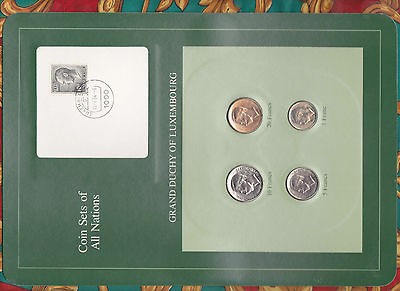 Coin Sets of All Nations Luxembourg w/ Card 1980   1983 UNC 10F stamp