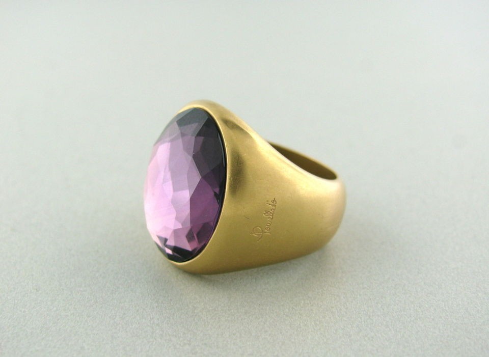 POMELLATO NARCISO 18K ROSE GOLD AMETHYST RING