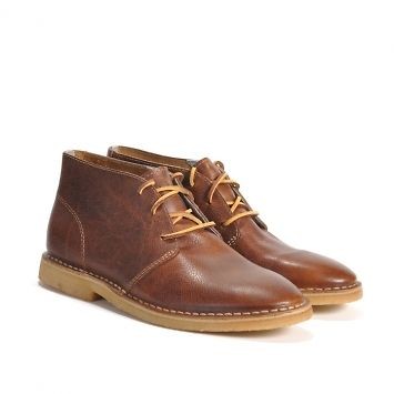 Seavees 3 eye chukka Brass Waxex Leather