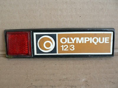   OLYMPIQUE 12/3 OLY RIGHT TAG CREST VINTAGE SNOWMOBILE BOMBARDIER READ