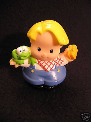   Price Little People FARMER EDDIE Checked Bandana with FROG VHTF Rare