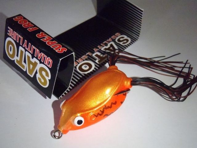 Sato Bass Perch Snakehead Weedless Rubber Frog Fishing Lure 40mm 6g 