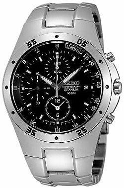 SEIKO SND419P1 chronograph,TITANIUM,100M WR,NEW,SND419