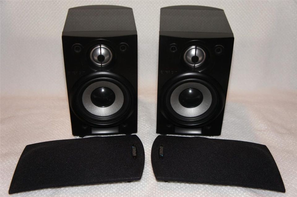 Pair of ENERGY Take 2.2 HB Black Piano Finish Satellite Speakers w 