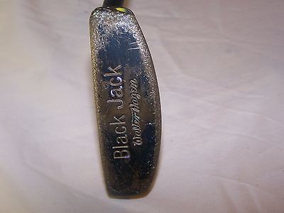   Walter Hagen Black Jack Putter. Fluted Steel Shaft Half Cord Grip