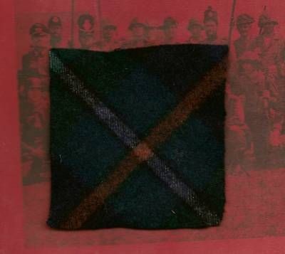 SEAFORTH HIGHLANDERS MACKENZIE TARTAN BADGE BACKING