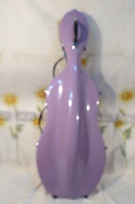 Strong violet fiberglass 1/2 cello hard case,perfect workmanship # 