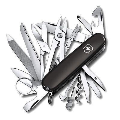 Victorinox SWISS CHAMP / BLACK Swiss Army Knife W/Zermatt Leather 