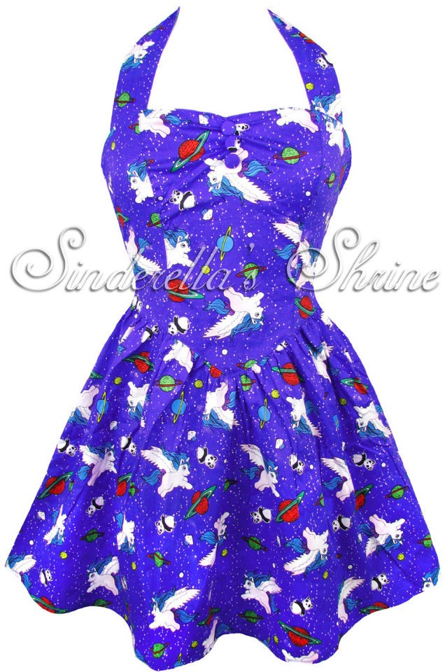 Hell Bunny~GeoRGia~Space Panda UNICORN Cupcake Party Mini Dress 8 16 