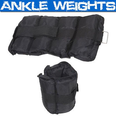 VELCRO STRAP ANKLE WRIST WEIGHTS 1KG X2 TRAINNG LEG WEIGHTED EXERCISE 