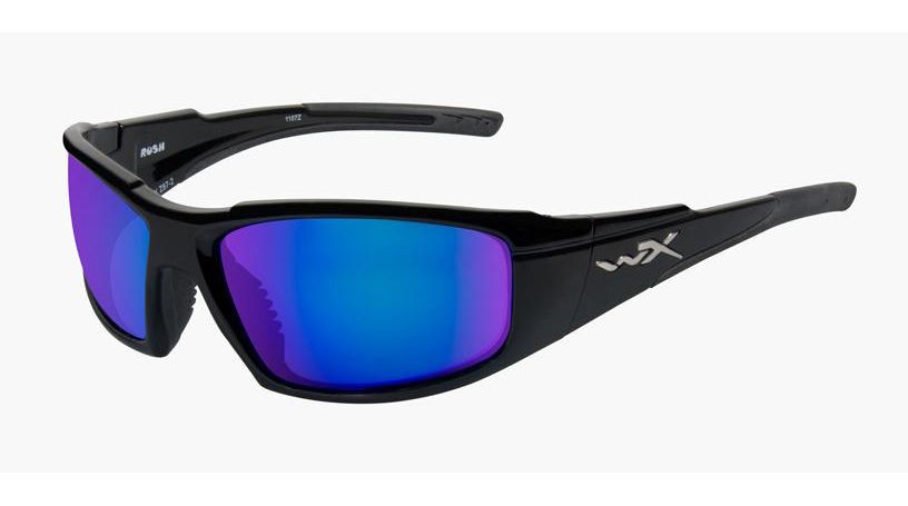 Wiley X   Rush   Polarized Blue   Mirror/Gloss Black Frame