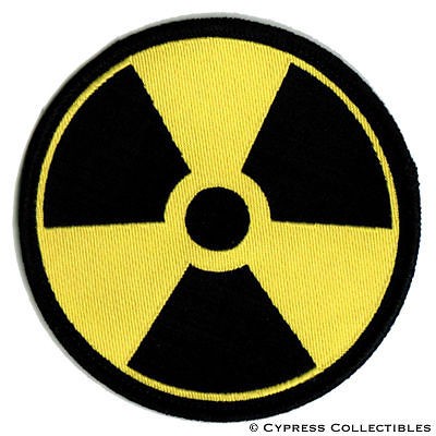 NUCLEAR RADIATION BIKER PATCH DANGEROUS BIKER EMBLEM embroidered iron 