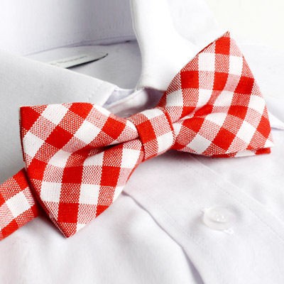   Bow Tie★Luxury Cotton Checked BowTie/Wedding/Tie/tuxido/Children tie