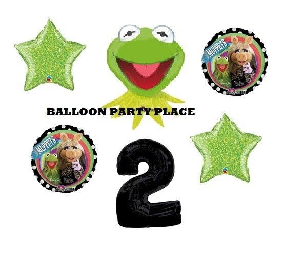 KERMIT THE FROG muppets Piggy balloons party supplies SECOND 2ND 