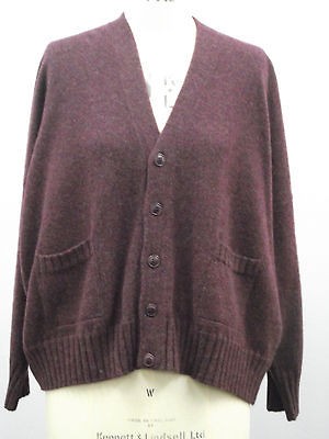 SHIRIN GUILD 100% CASHMERE VEE NECK CARDIGAN