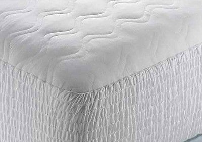 Deep Cotton Top Mattress Pad Bed Protective Cover w 15 Inch Skirt 4 Oz 