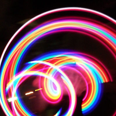 Rainbow Melt Mini LED Hula Hoops // Includes Warranty & Grip Tape 