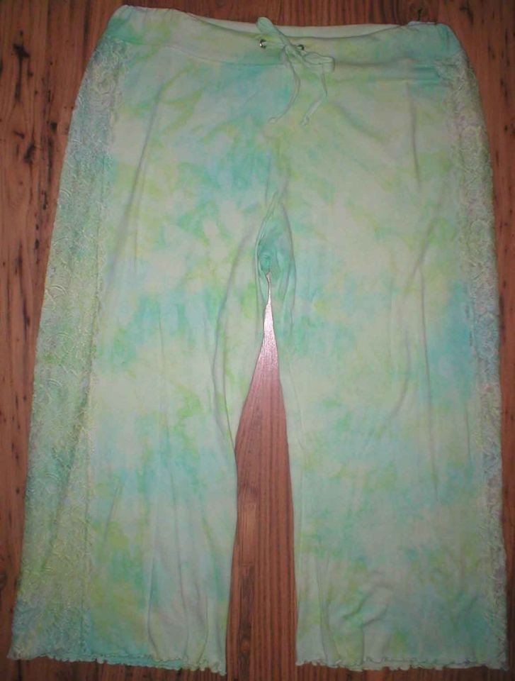   Dream NEW  Lounge Intimate Pants Lace Green TyeDye