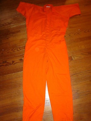 ORANGE JUMPSUIT PRISON/JAIL/IN​MATE/CONVICT HALLOWEEN COSTUME 2XL