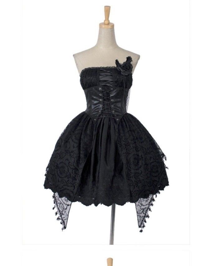 Black Rose gothic corset dress, sizes S, M, L, XL, and XXL