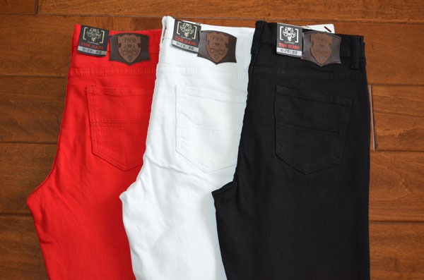 MENS SUPER COLOR SKINNY JEANS     14 COLORS SIZE 24 38 INSEAM30