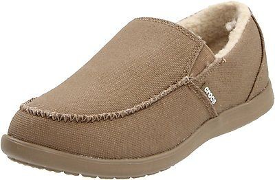 Crocs Santa Cruz Lounger Slip Ons Mens 12 Khaki