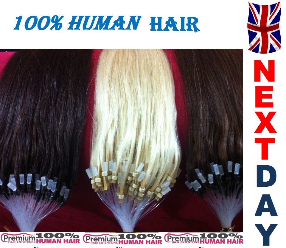   Micro Ring 100% Remy Human Hair Extensions, 0.5g/Strands, Grade AAA