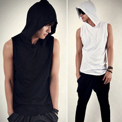 Mens Beach Slim Casual Sleeveless Hoody Hoodies Sweats Shirts Tee Tops 