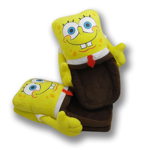   SquarePants Adult Soft Plush Cosplay Shoes Household Slippers Xmas