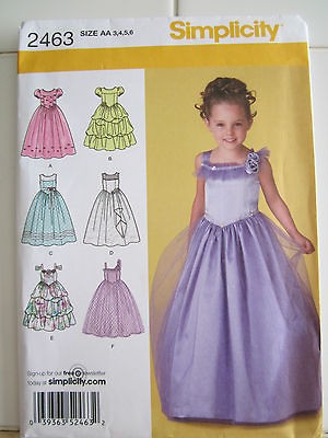 Simplicity2463 (2010) Girls Special Occasion Flowergirl Dress Pattern 
