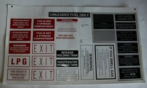 FEMA HORSE TRAILER TEARDROP CAMPER DECALS DIESEL PUSHER